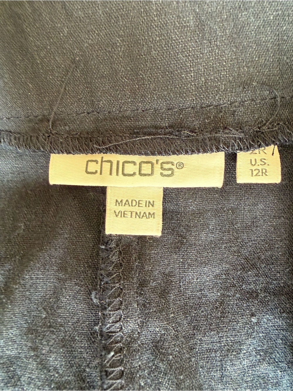 Chico’s Women’s Navy Straight-Leg Linen Pants size 12 - Picture 5 of 5